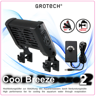 Cool Breeze 2-fan cooler - Cooling the water temperature in the aquarium