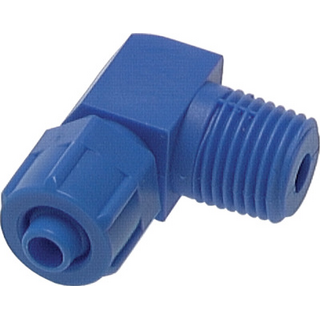 Winkel-Verschraubung 90° 4/6mm / blau