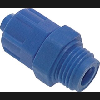 Verschraubung 1/4 Zoll 6/8mm / blau