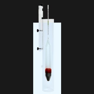 Hidrómetro con tubo de medición